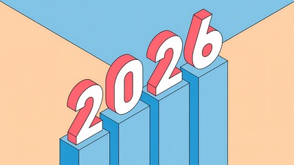 2026 numbers climbing bar chart steps