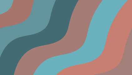 Serene Abstract Flow: A Visually Appealing Background of Flowing Curves in Shades of Coral, Teal, and Blue