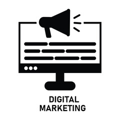 Marketing icon. Collection of business strategy, advertising, Customer Targeting, Analytics, Influencer Marketing, PPC Campaign, and digital marketing symbols. Flat vector illustration.