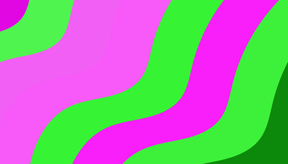Vibrant Abstract Wavy Stripes Background in Green and Pink – Playful Artistic Design Texture