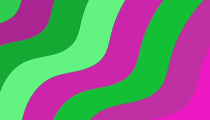 Vibrant Stripes: An Abstract Background of Green and Pink Wavy Lines, Perfect for Creative Design Projects