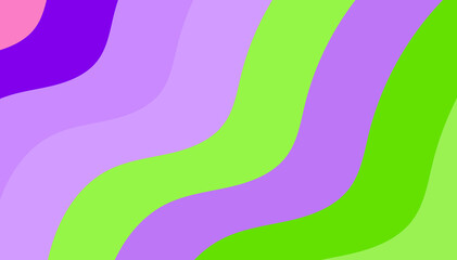 Vibrant Wavy Lines Background: Abstract Pink, Purple and Green Pattern