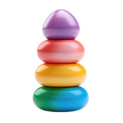 Colorful Plastic Stacking Ring Toy for Babies and Toddlers