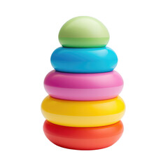 Colorful Plastic Stacking Ring Toy for Babies and Toddlers