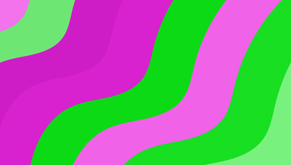 Wavy Stripes Aesthetic: A Vivid Pattern of Green and Pink for Creative Designs and Modern Backgrounds