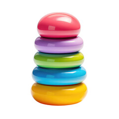 Colorful Plastic Stacking Ring Toy for Babies and Toddlers