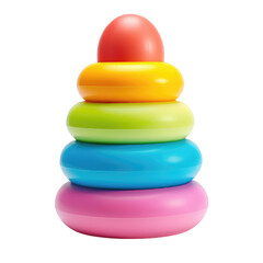 Colorful Plastic Stacking Ring Toy for Babies and Toddlers