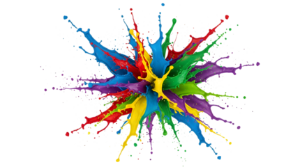 Happy new year 2026 colorful text isolated on transparent background