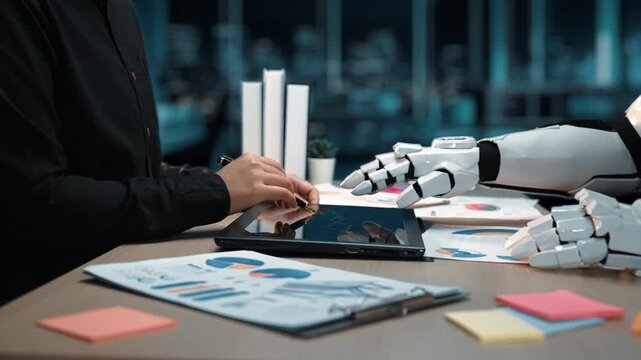 In a trend-focused assembly, a digital consultant interprets data streams, letting a marketing group navigate complex demands while backing a robust business framework. Noogenesis AI