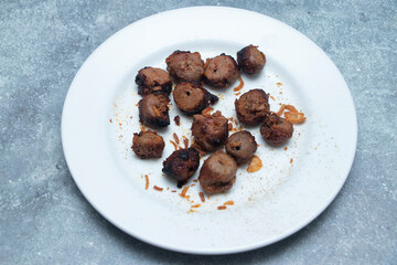 grilled mutton gurda or kidney meatballs, a culinary delight ready to elevate your food content. Ideal for recipes, menus, and appetite-stimulating visuals.