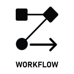workflow icon. Pictogram in outline style. flat line icon suitable for mobile apps, websites and illustration, in modern style, a black and white illustration of a computer Free Vector
