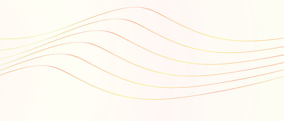 Abstract blue and orange wave vector background illustration with flowing curves and light patterns