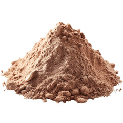 Whey chocolate protein powder pile png supplement png nutrition png fitness png gym png scoop png sports png shake png diet png health png transparent background image