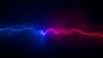 Abstract background wallpaper with blue and red light wave energy digital art design
