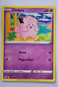 Pok&eacute;mon Trading Card, Sword and Shield, Brilliant Stars, Clefairy.