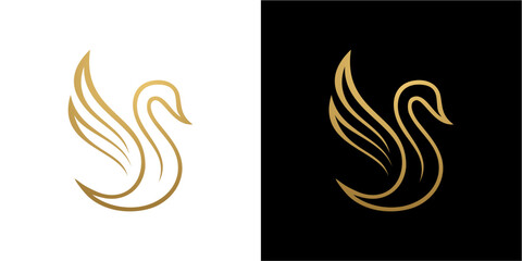 Golden Swan Elegant Logo © Aone.std