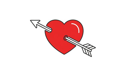 An illustration of a red, heart-shaped lock and a key, symbolizing love, romance, and the concept of marriage on Valentine's Day