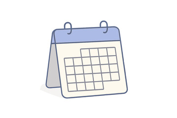 Standing desk calendar icon featuring a clear grid layout for scheduling