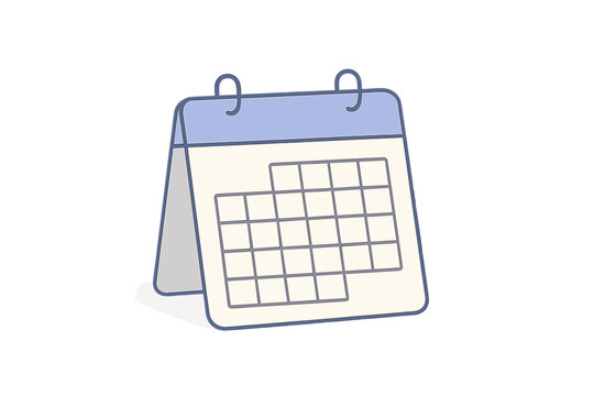 Standing desk calendar icon featuring a clear grid layout for scheduling