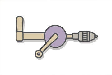 Manual hand drill tool with crank handle and chuck mechanism