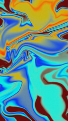 Colorful abstract background with seamless wave pattern, illustration, and blue-green color texture design