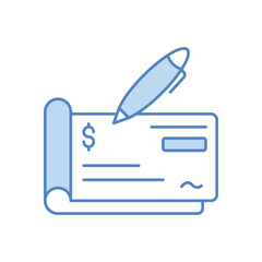 Bank Check vector icon