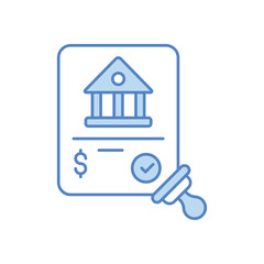 Bank Loan Approval vector icon