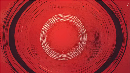 Abstract red and yellow swirl background with vibrant paint texture and circular motion design