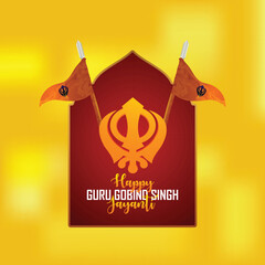 Vector illustration of guru gobind singh jayanti