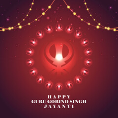 Guru gobind singh jayanti celebration background