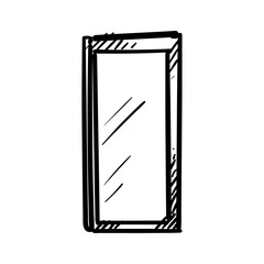 Hand-Drawn Rectangle Sketch Simple Frame Icon for Graphic Design and Web Applications