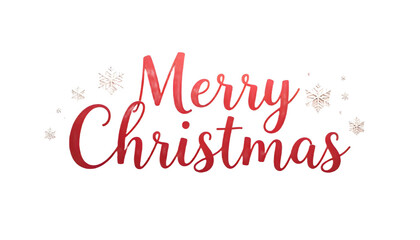 Red “Merry Christmas” typography with decorative snowflakes on a dark background, giving a festive holiday feel.