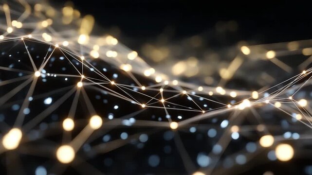 Abstract visualization of blockchain nodes and decentralized networks floating in digital space, emotion of fascination and insight visible, symbolizing smart contracts, secure data exchange, and
