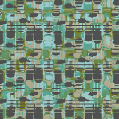 Green Fashion Print Seamless Repeat