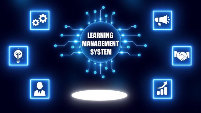 Learning Management System Concept With Business Strategy Icons education training