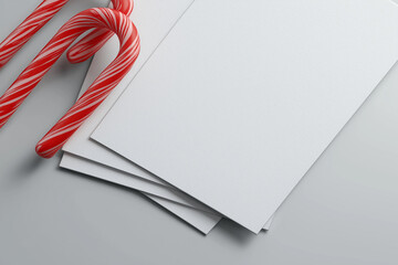 Fototapeta premium Business Proposal Pages with Candy Cane Accent