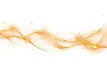 Golden Particle Wave Abstract Transparent PNG