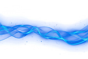 Abstract Blue Particle Wave Transparent PNG Element