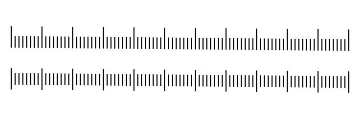 Measuring Scale and Ruler Markup Vector Set — Metric and Imperial Units
 Measurement Tool Illustration