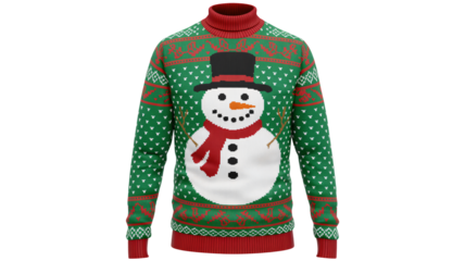 Festive holiday snowman sweater for cozy winter celebrations apparel