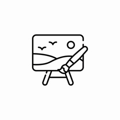 painting art canvas icon sign vector