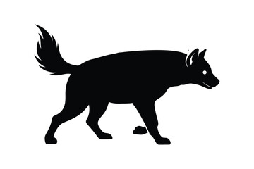 Minimal fox animal vector clip art design  
