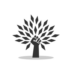 Eco Protest Tree logo with shadow