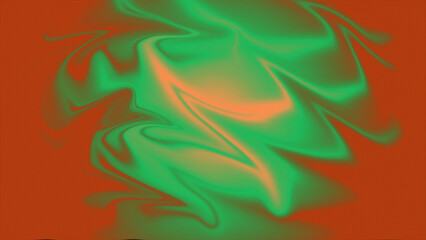 Fototapeta premium Vibrant Abstract Background with Swirling Green and Orange Color Gradients