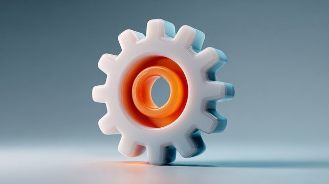 Modern, sleek gear symbolizes innovation, industry, and seamless integration for cutting edge projects