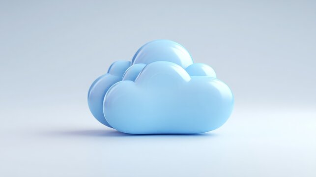 Vibrant blue cloud concept abstract, symbolizing digital storage, data, and modern technology solutions for connected businesses.
