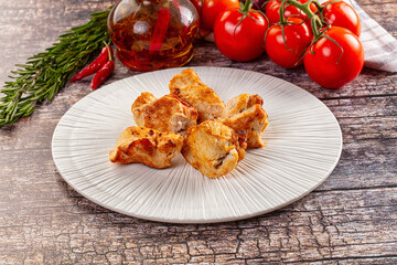 Grilled chicken meat kebab barbecue