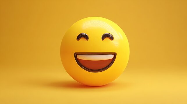 Joyful emoji conveys pure happiness and delight, perfect for expressing positive emotions and celebrating good times with vibrant energy.