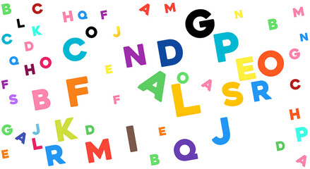 Colorful Alphabet Letters Background – Vibrant Multicolor ABC Pattern for Kids