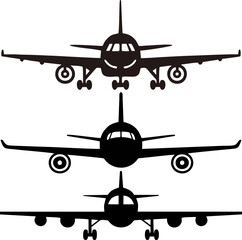 Front View of Passenger Airplanes